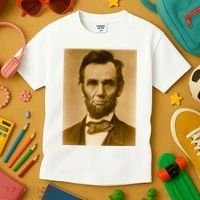 Abraham Lincoln Photograph Historical Artwork From 1863 Kids T-Shirt thumb 3
