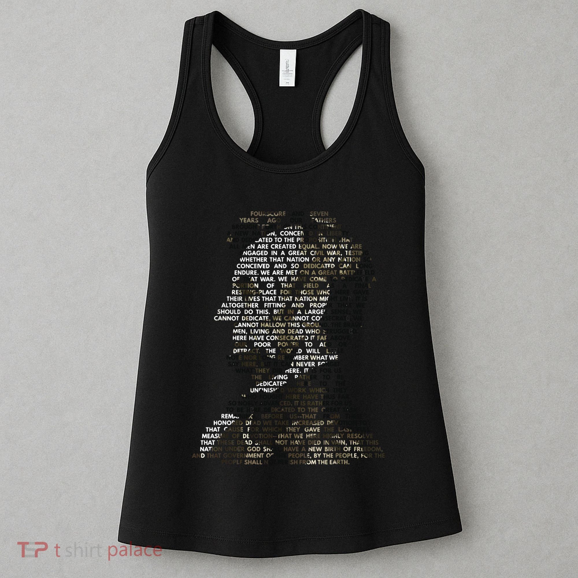 Abraham Lincoln Portrait Gettysburg Address Women's Tank Top