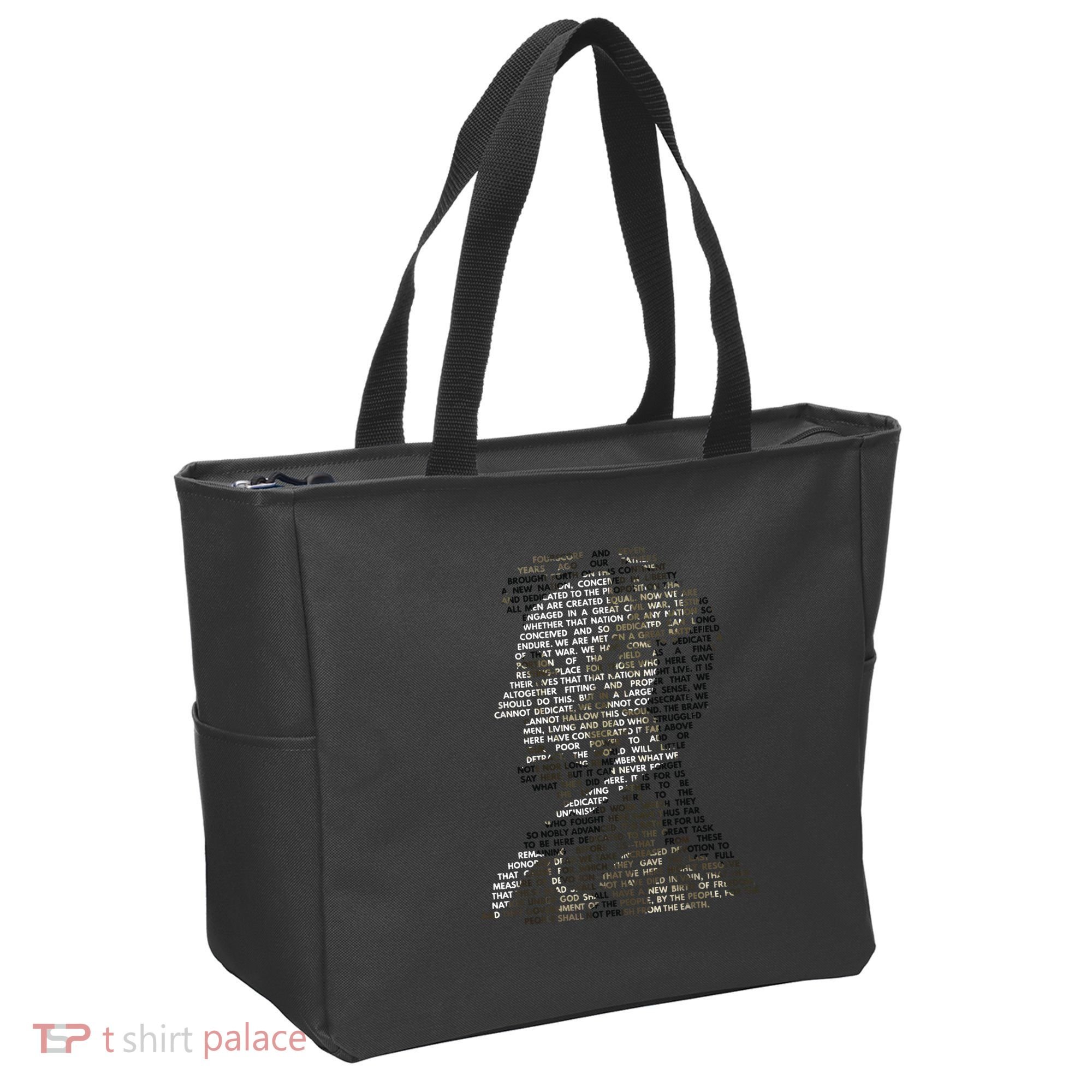Abraham Lincoln Portrait Gettysburg Address Tote Bag