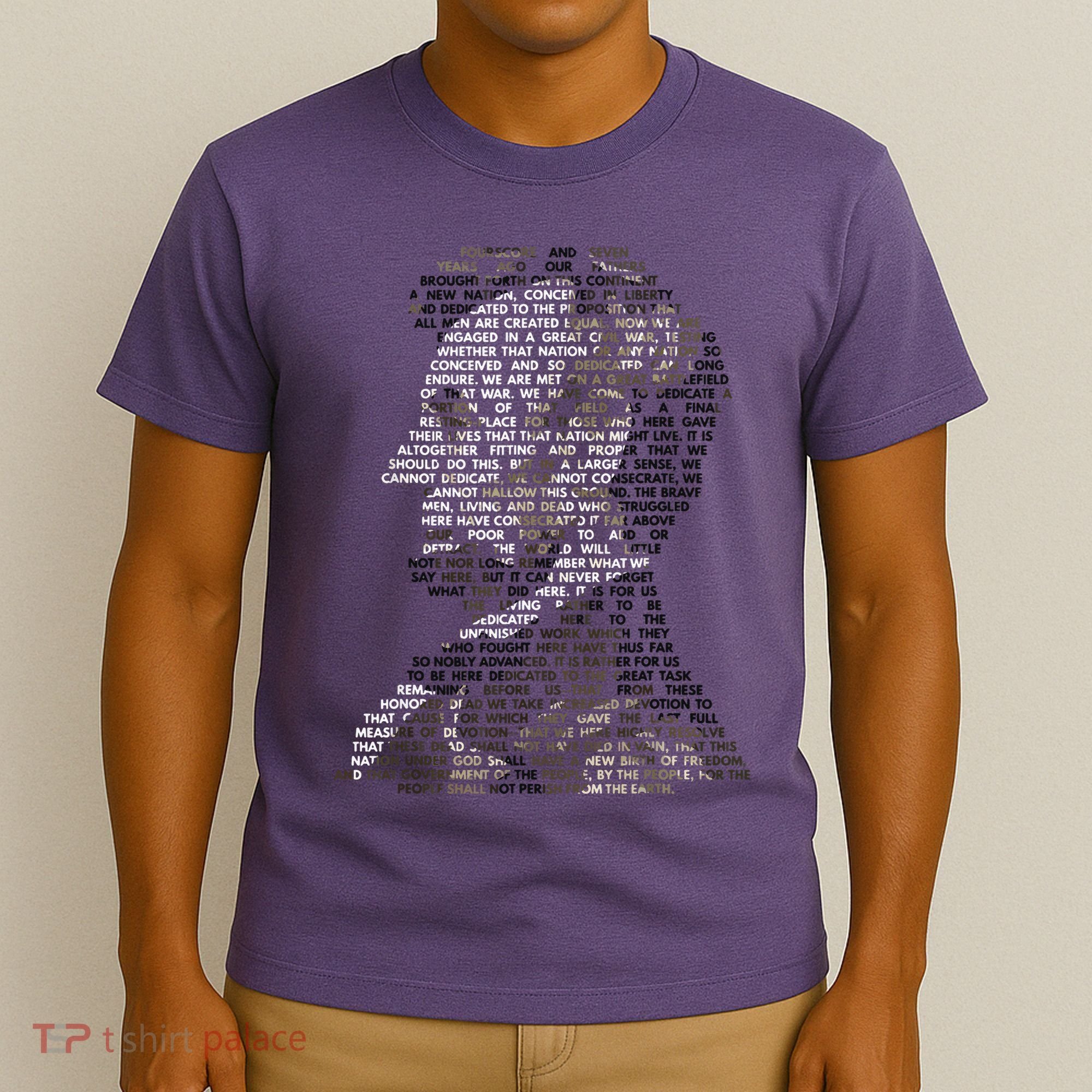 Abraham Lincoln Portrait Gettysburg Address T-Shirt