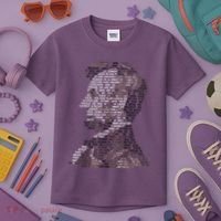 Abraham Lincoln Portrait Gettysburg Address Kids T-Shirt thumb 3