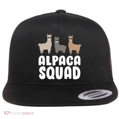 Alpaca Squad Flat Bill Trucker Hat