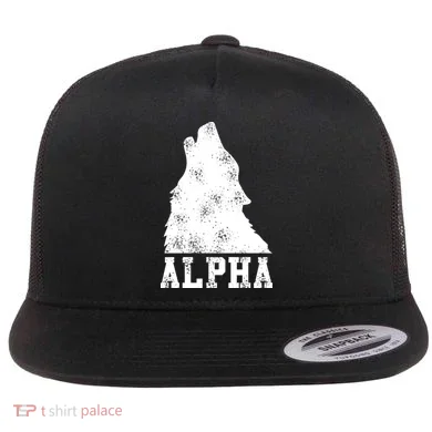 Alpha Wolf Flat Bill Trucker Hat