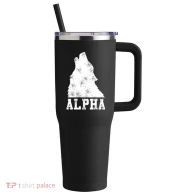 Alpha Wolf 40oz Vacuum Insulated Stainless Steel Travel Tumbler