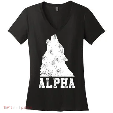 Alpha Wolf Women's V-Neck T-Shirt
