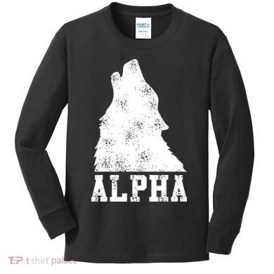 Alpha Wolf Kids Long Sleeve Shirt