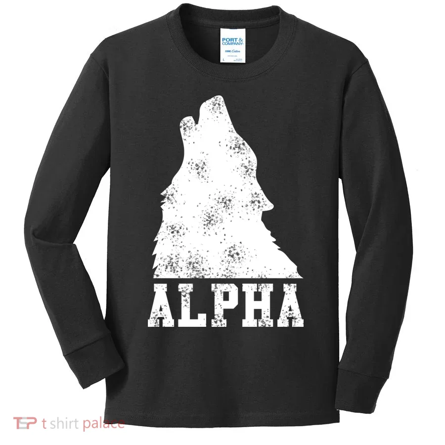Alpha Wolf Kids Long Sleeve Shirt