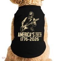 Abraham Lincoln Rcoks Guitar 4th July 250th Anniversary Doggie Tank thumb 0