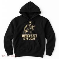 Abraham Lincoln Rcoks Guitar 4th July 250th Anniversary Hoodie thumb 0