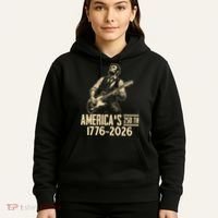Abraham Lincoln Rcoks Guitar 4th July 250th Anniversary Hoodie thumb 5
