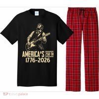 Abraham Lincoln Rcoks Guitar 4th July 250th Anniversary Pajama Set thumb 0
