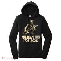 Abraham Lincoln Rcoks Guitar 4th July 250th Anniversary Women's Hoodie thumb 0