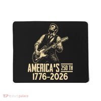 Abraham Lincoln Rcoks Guitar 4th July 250th Anniversary Mousepad thumb 0