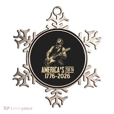 Abraham Lincoln Rcoks Guitar 4th July 250th Anniversary Ornament