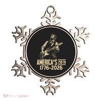 Abraham Lincoln Rcoks Guitar 4th July 250th Anniversary Ornament thumb 0