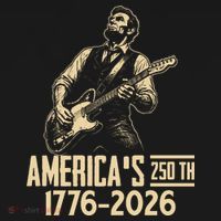 Abraham Lincoln Rcoks Guitar 4th July 250th Anniversary Ornament thumb 1