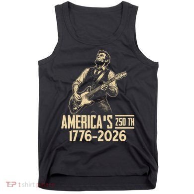 Abraham Lincoln Rcoks Guitar 4th July 250th Anniversary Tank Top
