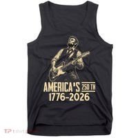 Abraham Lincoln Rcoks Guitar 4th July 250th Anniversary Tank Top thumb 0