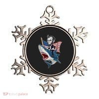 Abraham Lincoln Riding A Shark 4th Of July Ornament thumb 0