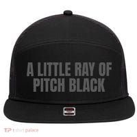 A Little Ray Of Pitch Black 7 Panel Mesh Trucker Snapback Hat thumb 0