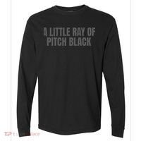 A Little Ray Of Pitch Black Comfort Colors Heavyweight Long Sleeve T-Shirt thumb 0