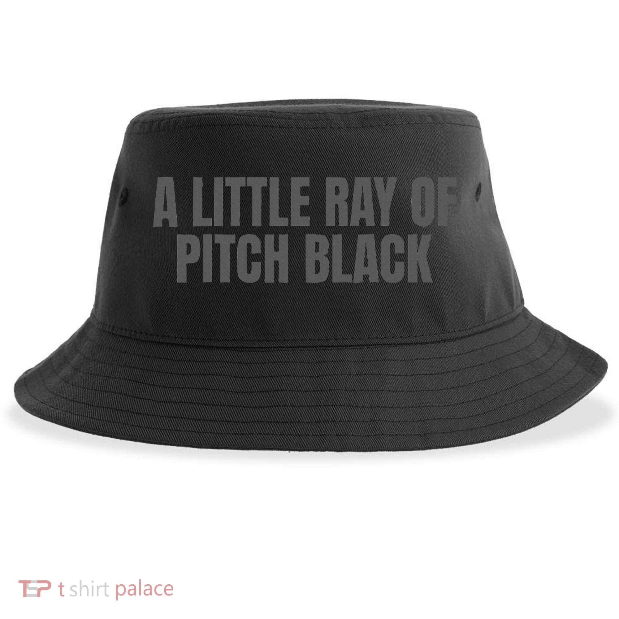 A Little Ray Of Pitch Black Sustainable Bucket Hat