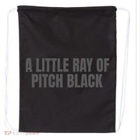 A Little Ray Of Pitch Black Drawstring Bag thumb 0