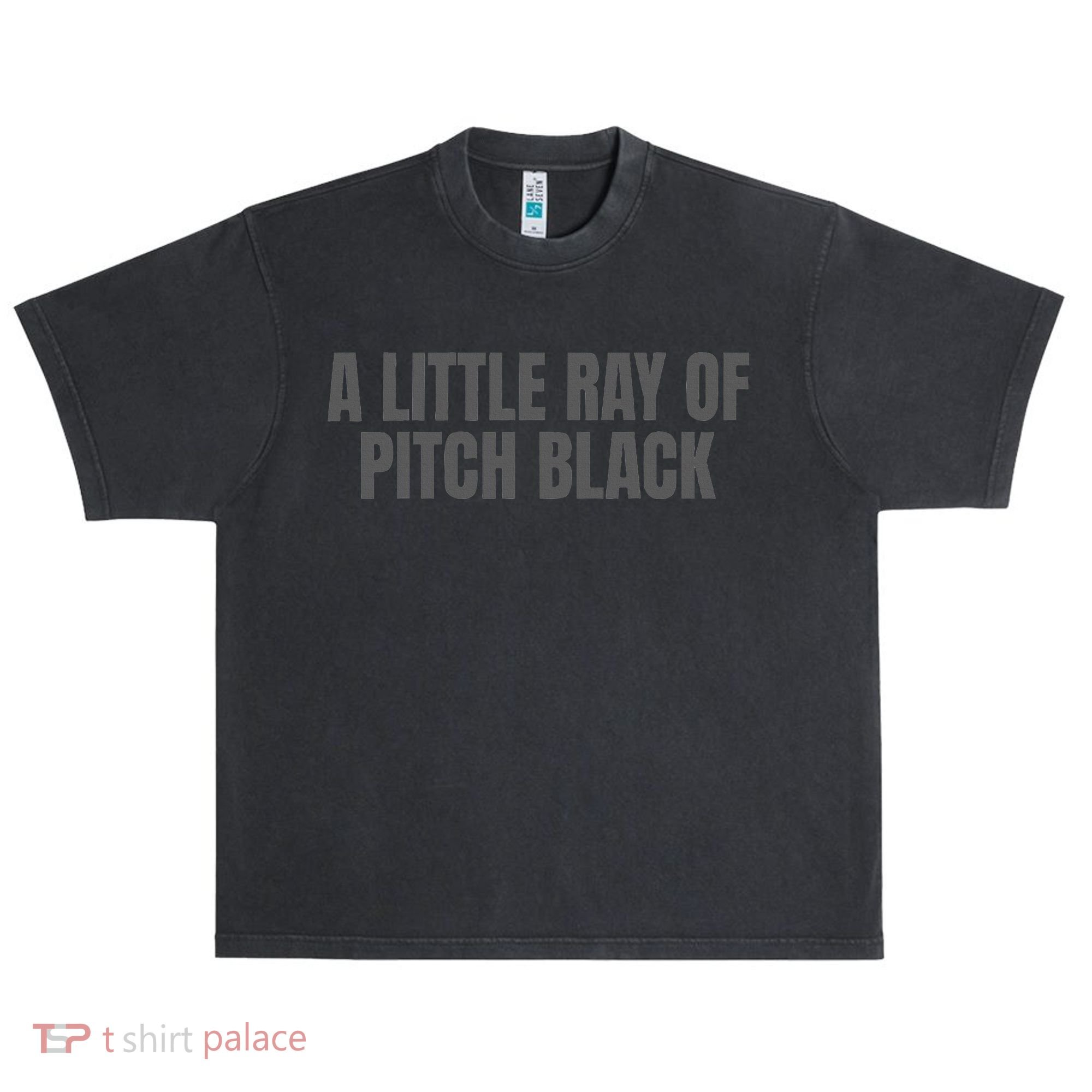 A Little Ray Of Pitch Black Urban Oversized Heavyweight T-Shirt
