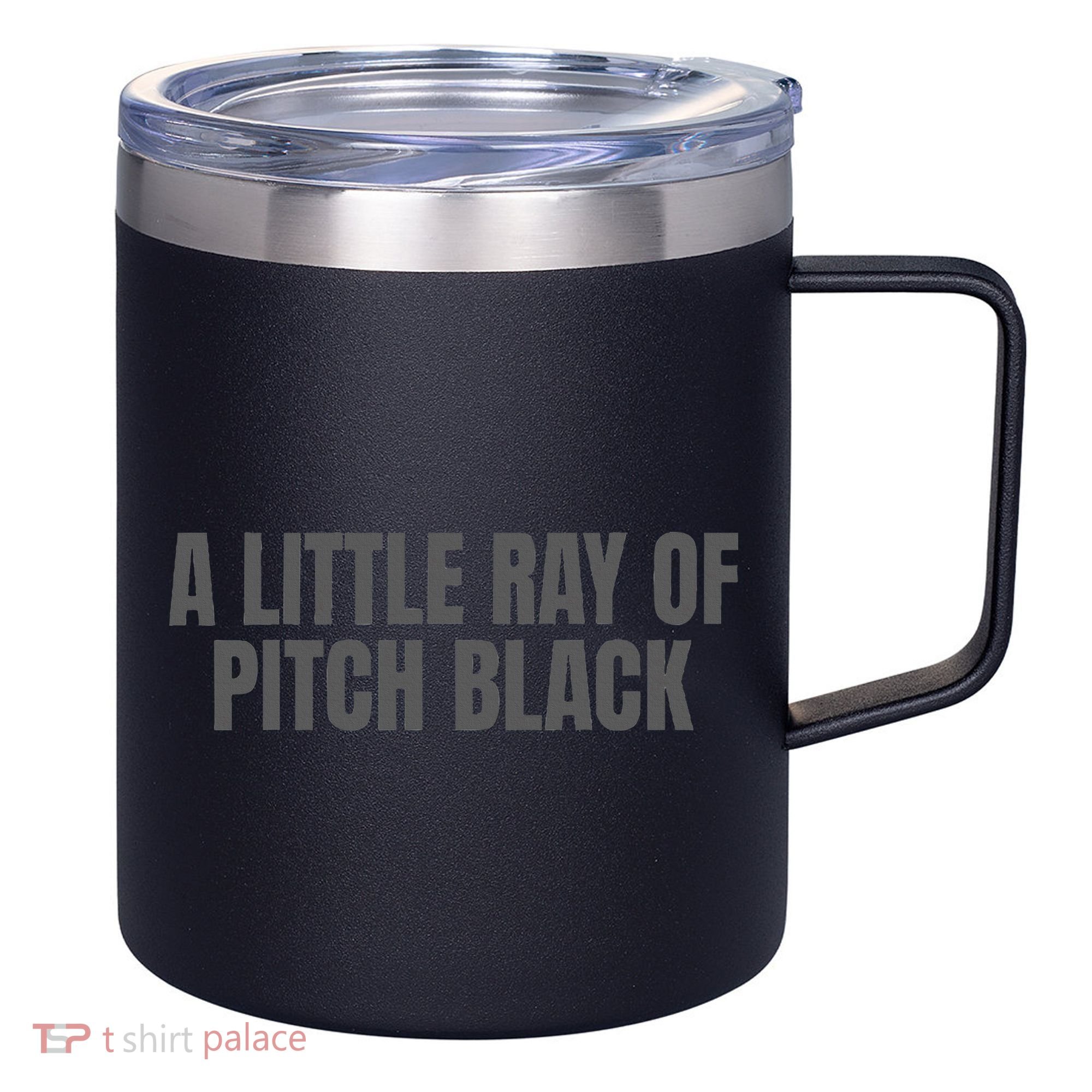 A Little Ray Of Pitch Black 12oz Stainless Steel Coffee Mug