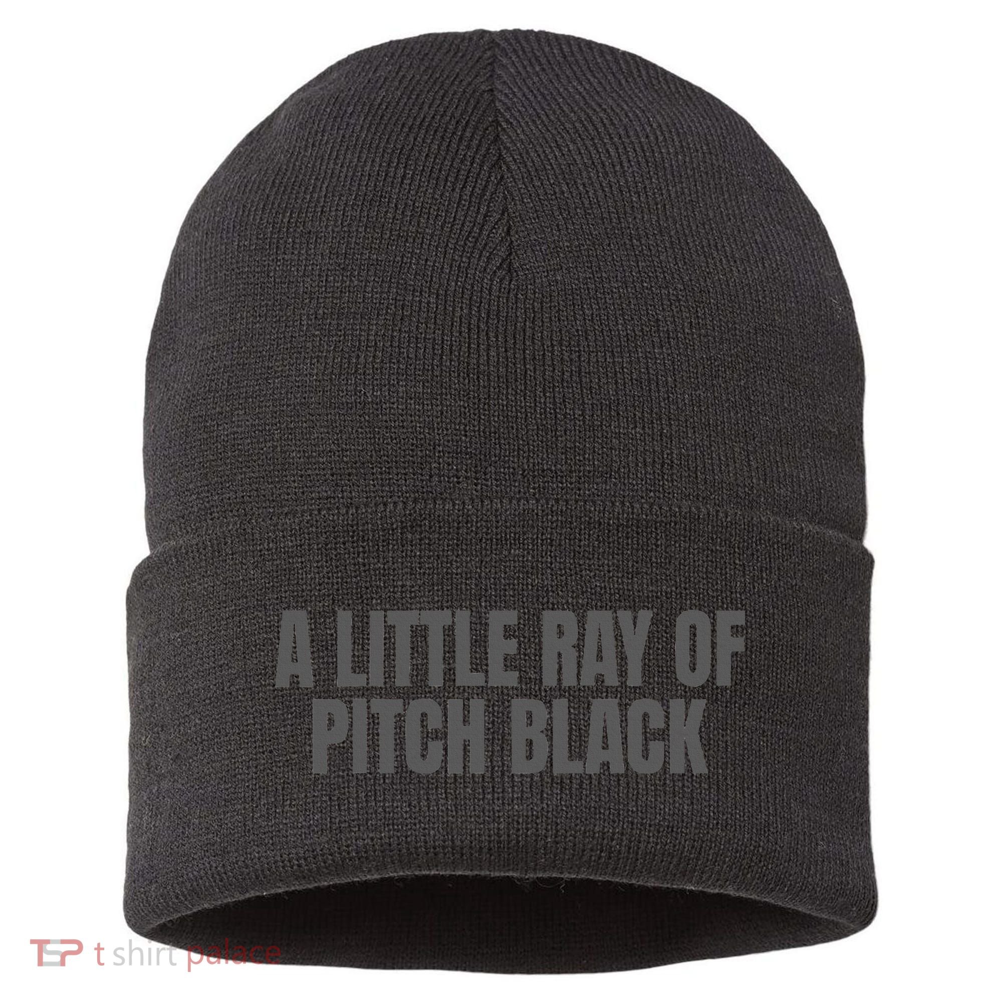 A Little Ray Of Pitch Black Sustainable Knit Beanie