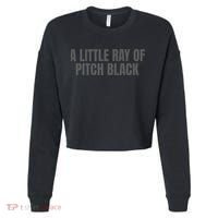 A Little Ray Of Pitch Black Cropped Pullover Crew thumb 0