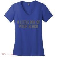 A Little Ray Of Pitch Black Women's V-Neck T-Shirt thumb 0