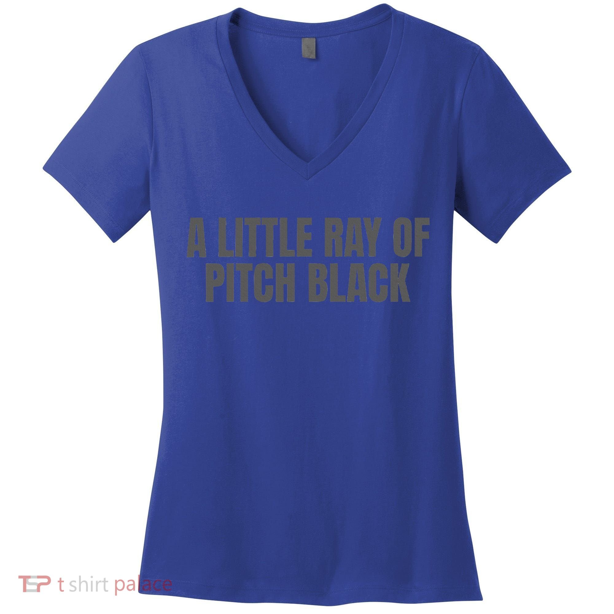 A Little Ray Of Pitch Black Women's V-Neck T-Shirt