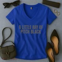 A Little Ray Of Pitch Black Women's V-Neck T-Shirt thumb 2