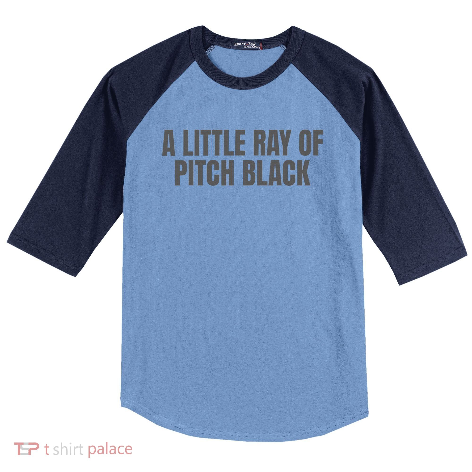 A Little Ray Of Pitch Black Raglan Baseball Sleeve Shirt