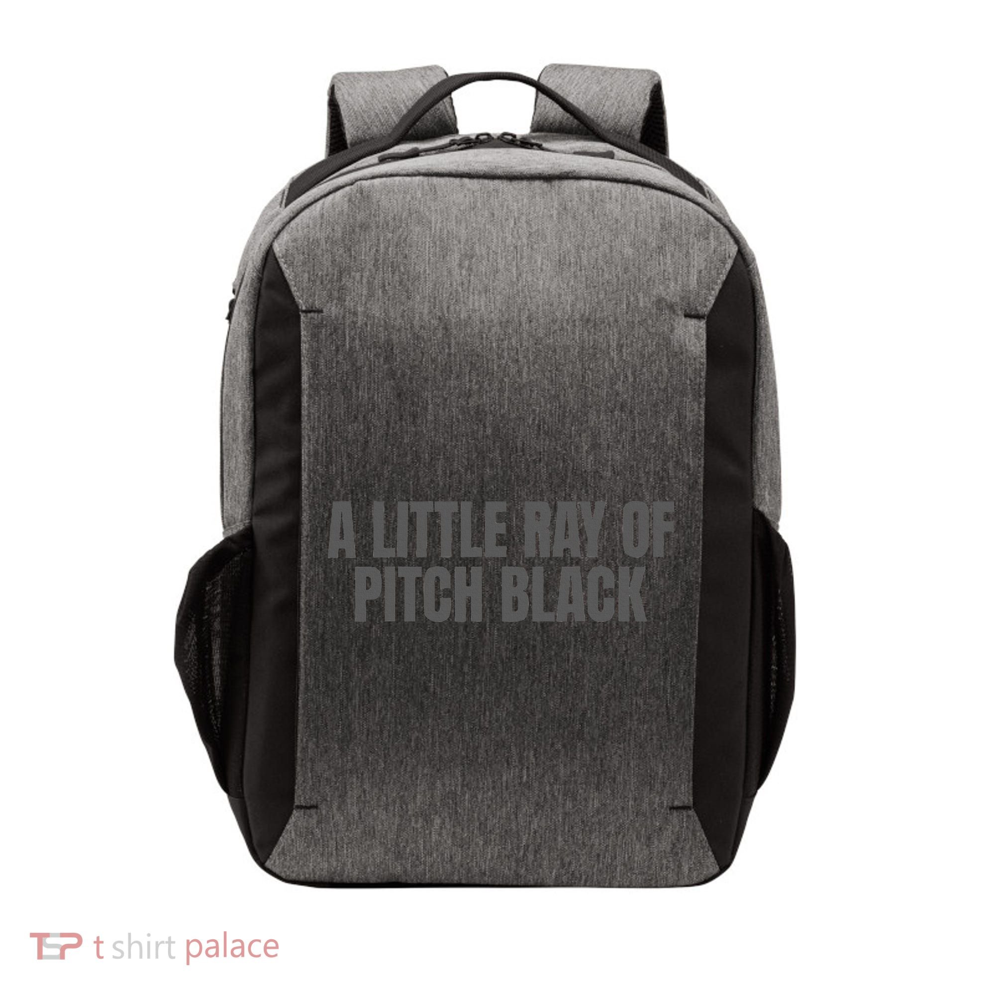 A Little Ray Of Pitch Black Vector Backpack