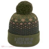 A Little Ray Of Pitch Black The Baniff Cuffed Pom Beanie thumb 0