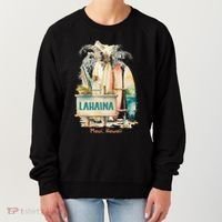 Aloha Lahaina Retro Floral Hibiscus Hawaii Palm Tree Women's Sweatshirt thumb 0
