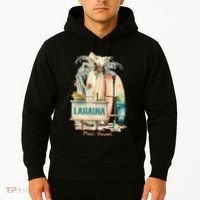 Aloha Lahaina Retro Floral Hibiscus Hawaii Palm Tree Hoodie thumb 2