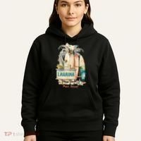 Aloha Lahaina Retro Floral Hibiscus Hawaii Palm Tree Hoodie thumb 5