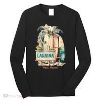 Aloha Lahaina Retro Floral Hibiscus Hawaii Palm Tree Long Sleeve Shirt thumb 0