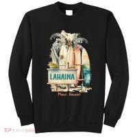 Aloha Lahaina Retro Floral Hibiscus Hawaii Palm Tree Sweatshirt thumb 0