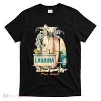 Aloha Lahaina Retro Floral Hibiscus Hawaii Palm Tree T-Shirt thumb 0