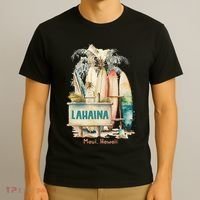 Aloha Lahaina Retro Floral Hibiscus Hawaii Palm Tree T-Shirt thumb 3