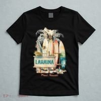 Aloha Lahaina Retro Floral Hibiscus Hawaii Palm Tree T-Shirt thumb 5