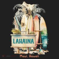 Aloha Lahaina Retro Floral Hibiscus Hawaii Palm Tree Beanie thumb 2