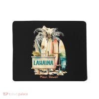 Aloha Lahaina Retro Floral Hibiscus Hawaii Palm Tree Mousepad thumb 0