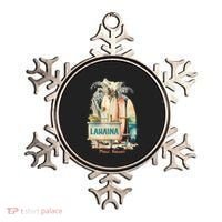 Aloha Lahaina Retro Floral Hibiscus Hawaii Palm Tree Ornament thumb 0