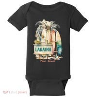 Aloha Lahaina Retro Floral Hibiscus Hawaii Palm Tree Baby Bodysuit thumb 0