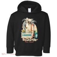 Aloha Lahaina Retro Floral Hibiscus Hawaii Palm Tree Toddler Hoodie thumb 0